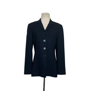 Liz Claiborne Classics Black 4 buttons lined blazer size 6